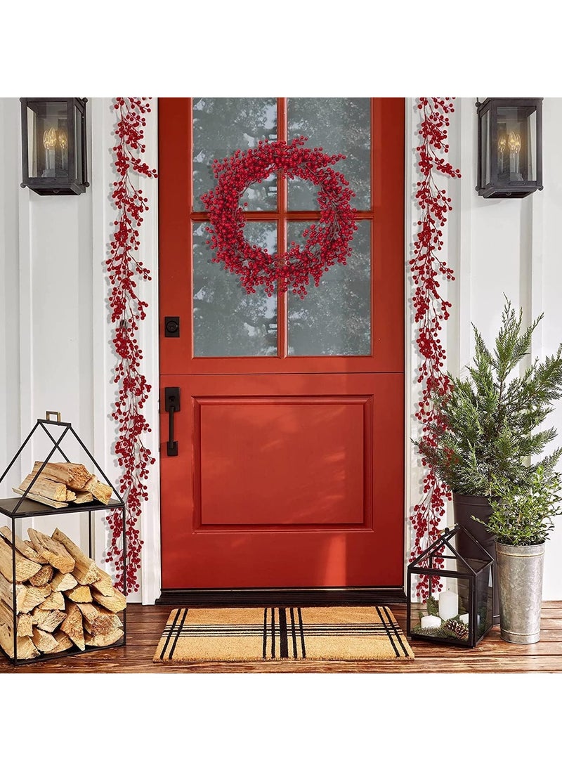 Red Berries Garland with Beautiful Berries | Winter Garland for Door, Mantel, Fireplace, Table Runner Centerpiece Decor, for themed Events | Gifting