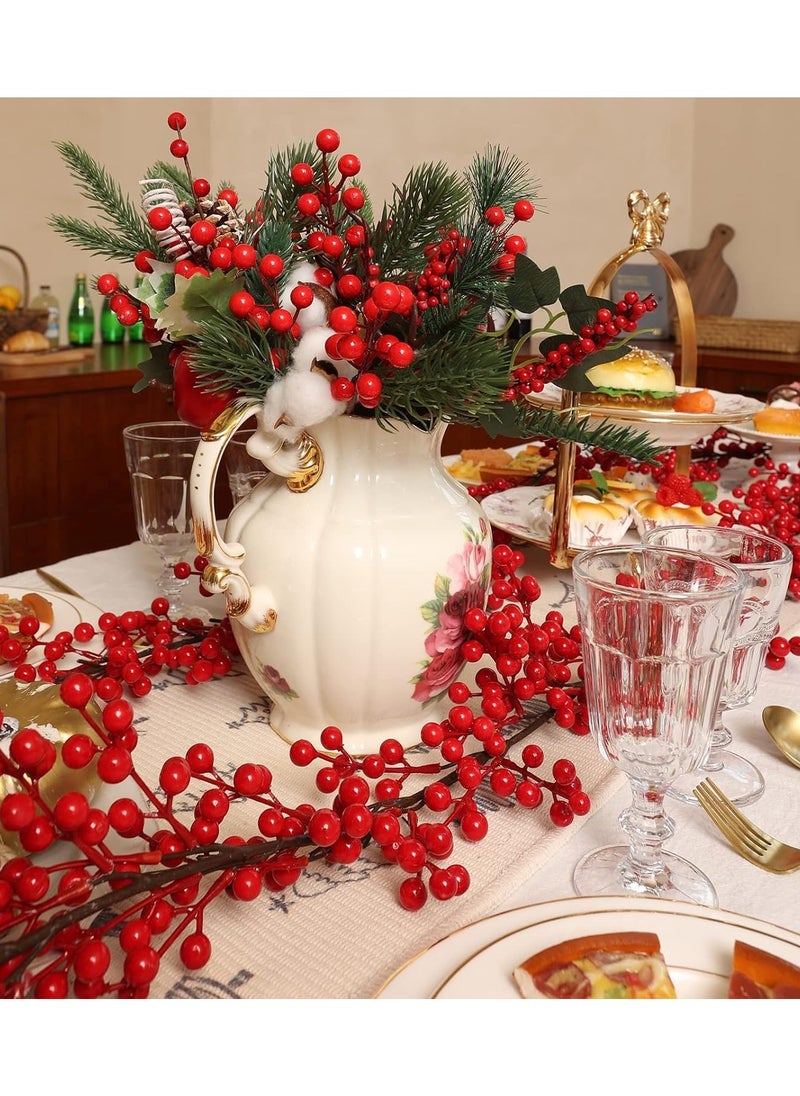 Red Berries Garland with Beautiful Berries | Winter Garland for Door, Mantel, Fireplace, Table Runner Centerpiece Decor, for themed Events | Gifting