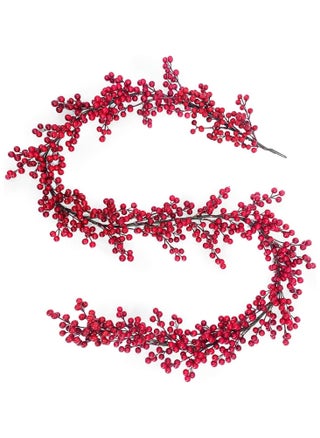 Red Berries Garland with Beautiful Berries | Winter Garland for Door, Mantel, Fireplace, Table Runner Centerpiece Decor, for themed Events | Gifting - pzsku/Z389B7FC71967935D20DDZ/45/_/1731925740/2be35dc4-3bf2-4179-bca2-58010f28bc3f
