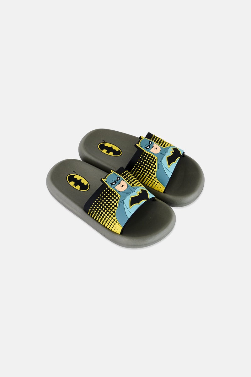 DC Toddlers Boy Batman Slip On Slides, Multicolor - Image 2