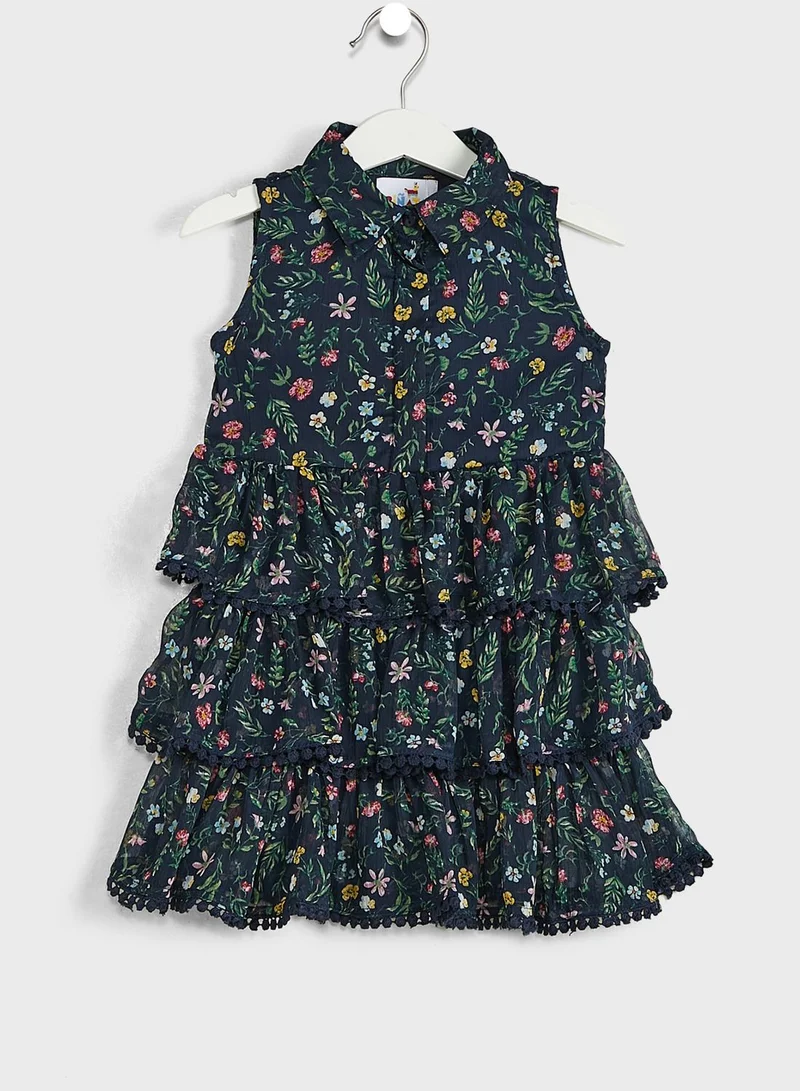 Pinata Ruffle Floral Print Dress