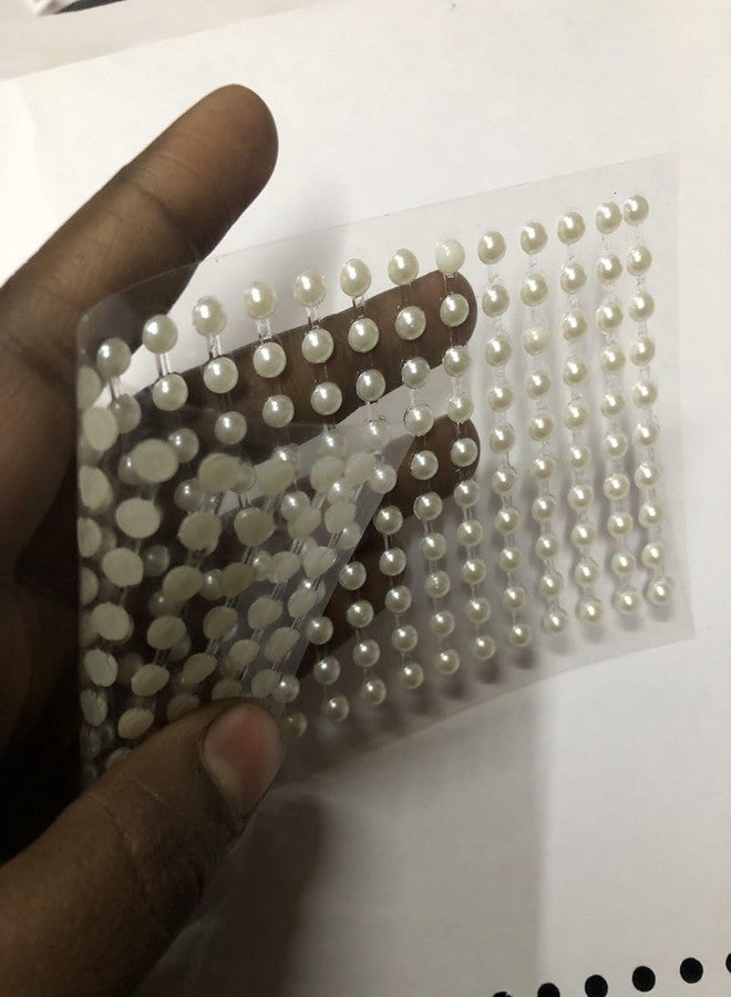 SUKECHI For Craft Pearls For Jewellery Making Craft, Round, Flat Back For Art and Craft, Scrapbook, Decoration, 5 mm Size Total 200 Beads Half Cut
