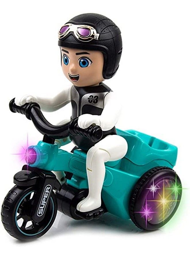 Goyal's 03 Bicycle Bump & Go Toy With Flashing Lights Music Sound Automatic Riding 360 Degree Rotation Bicycle 03 Entertainment For Kids Both Boys And Girls Assorted Multicolor - Image 2