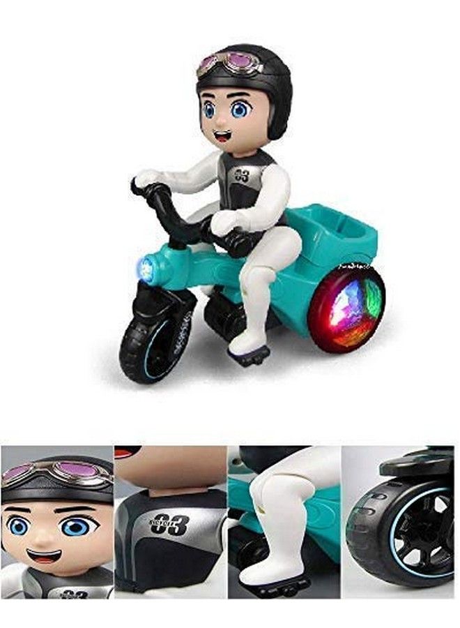 Goyal's 03 Bicycle Bump & Go Toy With Flashing Lights Music Sound Automatic Riding 360 Degree Rotation Bicycle 03 Entertainment For Kids Both Boys And Girls Assorted Multicolor - Image 4