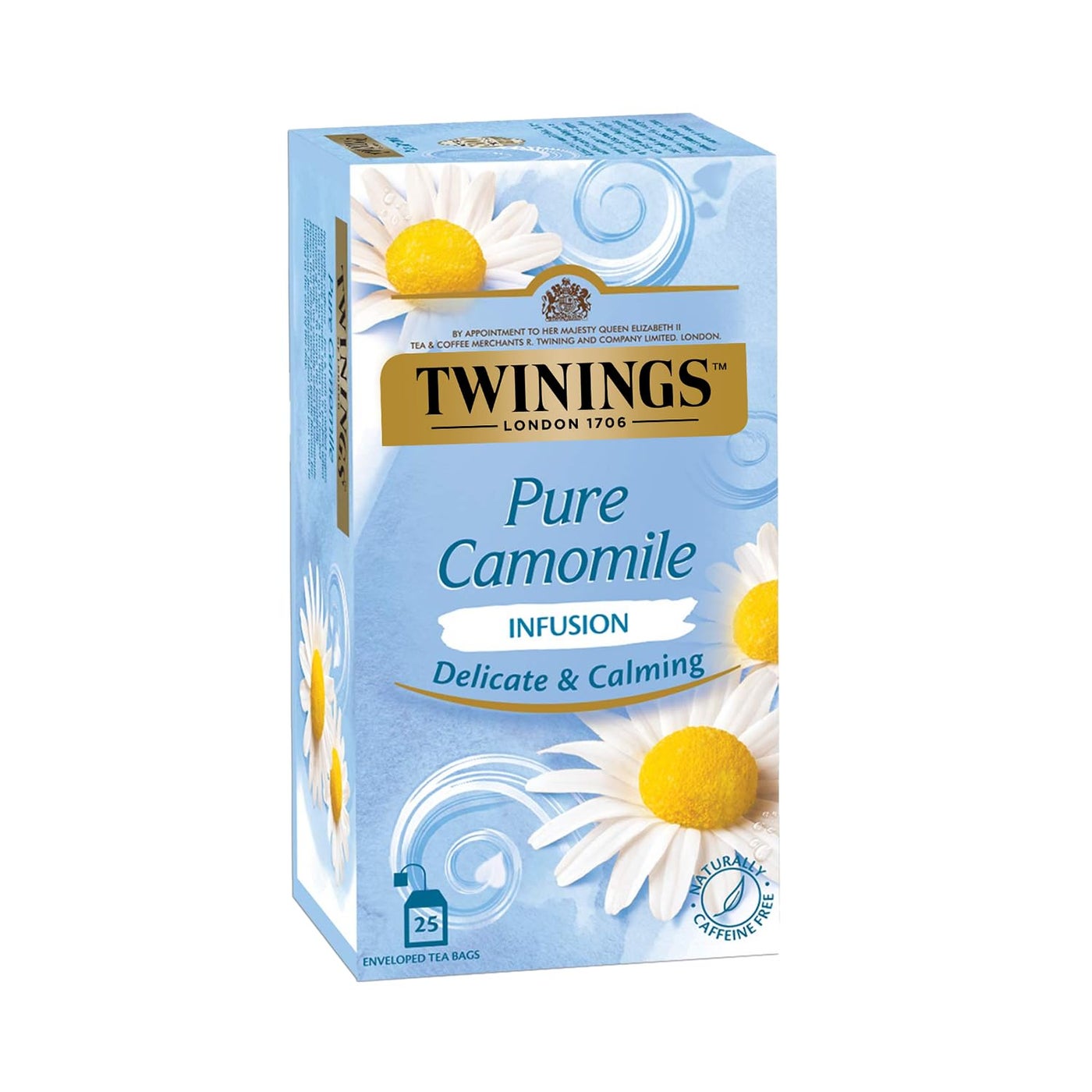 Twinings Chamomile Tea, 25 Teabags, Herbal Infusion Tea, Subtle and Flowery, Light and Gentle Taste, Good Sleep, Stress Relief, Relax - 0.03 Kg