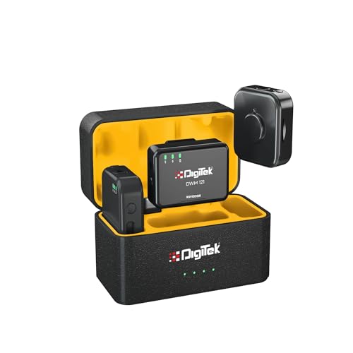 Digitek DWM 121 Wireless Microphone System, TF Card Support, Type C & LTC Connector, 80M Range, 4.5Hr Run Time, Record with Android iOS Smartphone and DSLR for Vlogging, Interviews & Podcast - Image 1
