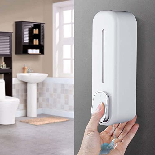 Volo Hand Soap Dispenser Wall Mounted White/Liquid Shampoo Shower Container/ABS Soap Holder for Bathroom/Kitchen (Pack of 1) - Image 4