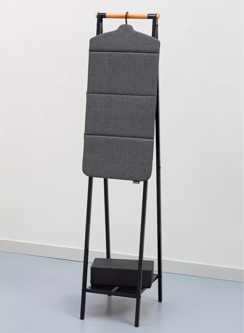Brabantia - Foldable Steam Board - for High Pressure Clothes Steaming - Solid Heat Resistant Surface - Versatile Hanging Hook - Easier Steaming with Handheld Steamers - 40 x 85 cm - Pepper Black - Image 2