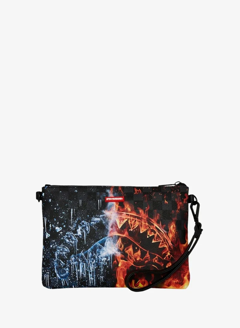 SPRAYGROUND  FIRE & ICE SHARK CROSSOVER CLUTCH  | Best Price UAE