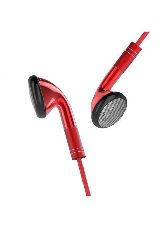 Generic - Flat Ear Earphone Line Mobile Phone For Android Apple Type-c Wire Control Call Subwoofer In-ear Type-Color:Silver - Image 1
