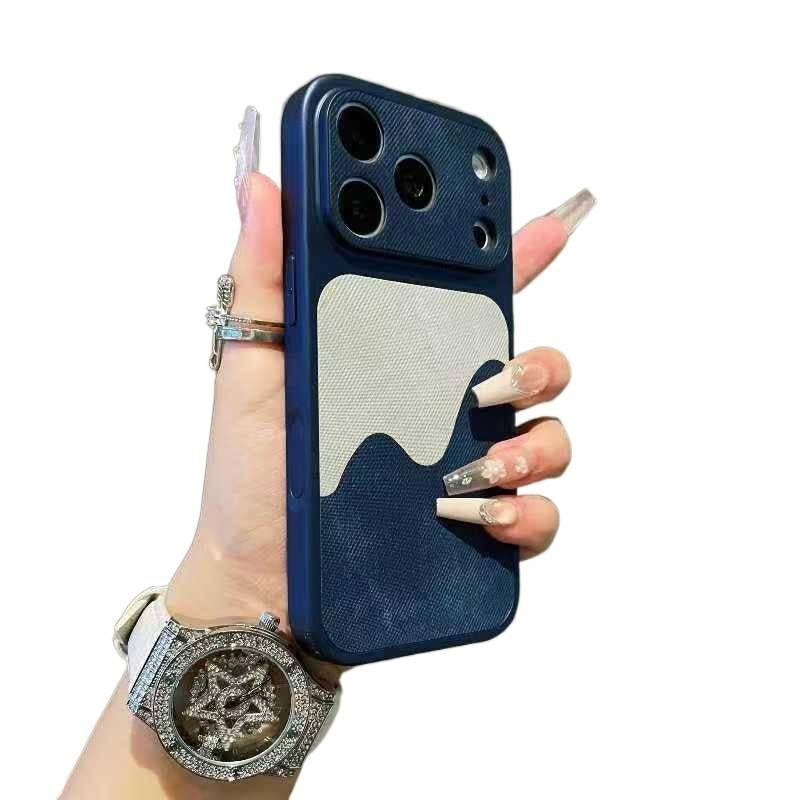Drop Protection iPhone 11 TPU Magnetic in with Geometric Pattern and Anti Slip Grip in Blue for Daily Carry - Image 1