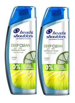 Deep Clean Severe Oily Scalp, Anti-Dandruff Shampoo, 400 ml Pack of 2