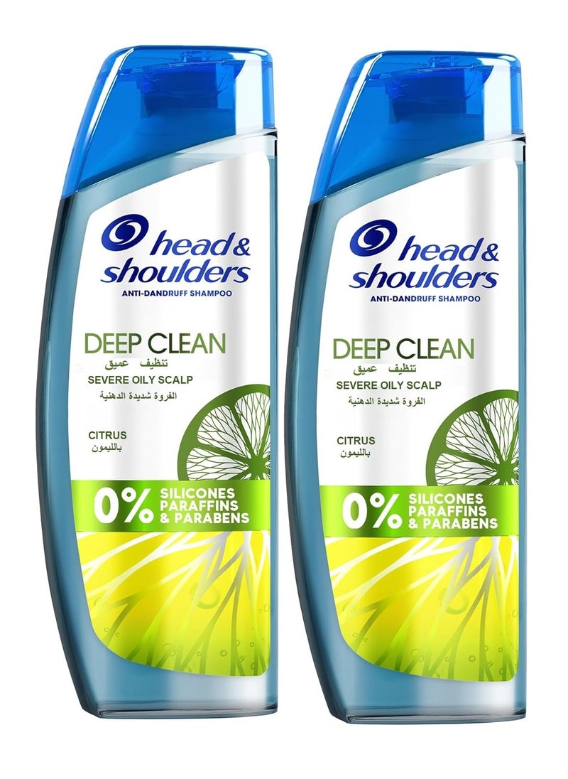 Head & Shoulders - Deep Clean Severe Oily Scalp, Anti-Dandruff Shampoo, 400 ml Pack of 2 - Image 1