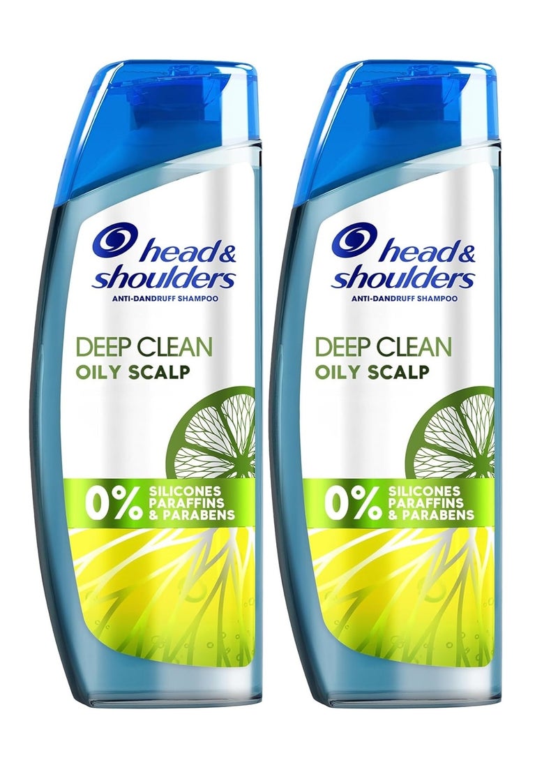 Head & Shoulders - Deep Clean Severe Oily Scalp, Anti-Dandruff Shampoo, 400 ml Pack of 2 - Image 1