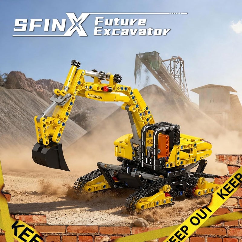 mould king 17076 Engineering Excavator Building Set, Crawler Excavator Model Kits, Playset for Boys and Girls, Collectible Gifts for Kids(840 PCS) - Image 5