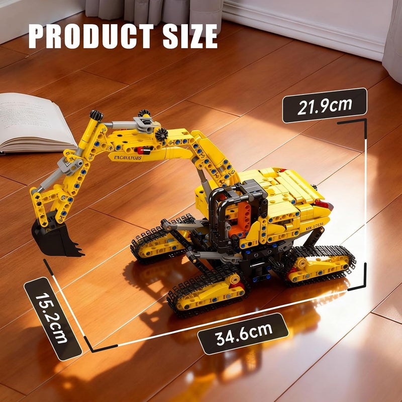 mould king 17076 Engineering Excavator Building Set, Crawler Excavator Model Kits, Playset for Boys and Girls, Collectible Gifts for Kids(840 PCS) - Image 3