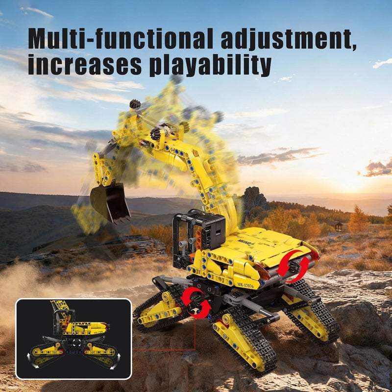 mould king 17076 Engineering Excavator Building Set, Crawler Excavator Model Kits, Playset for Boys and Girls, Collectible Gifts for Kids(840 PCS) - Image 2