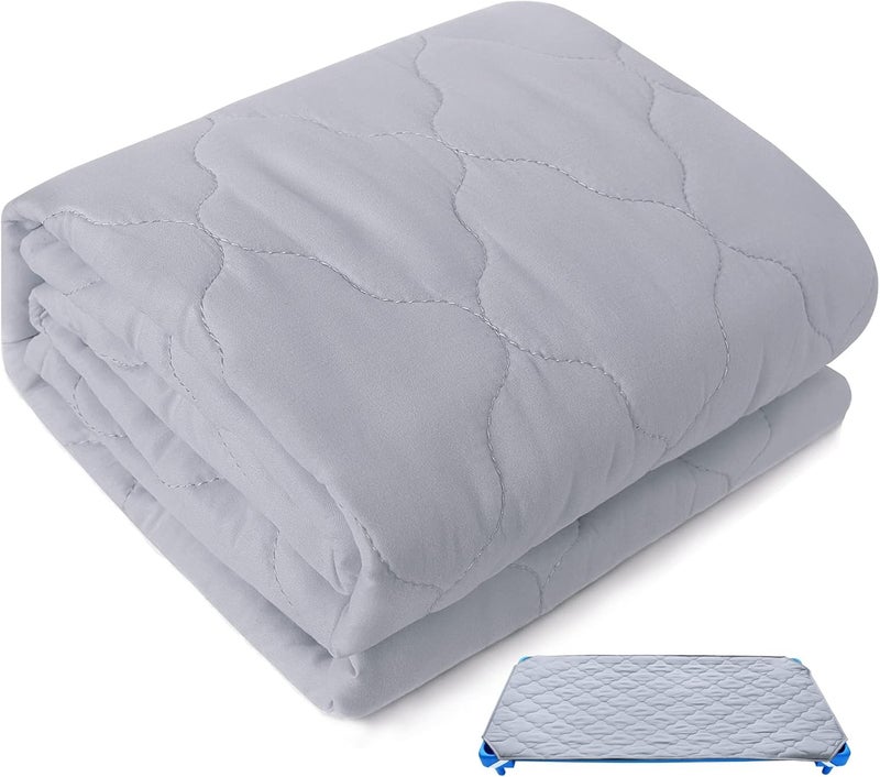 Biloban Cot Sheet for Standard Size DaycarePreSchool Cot Kids Nap Mat Sheet 23 x 51 Childrens Naptime Cot Sheet Breathable Nap Mat for Boys and Girls Grey - Image 2