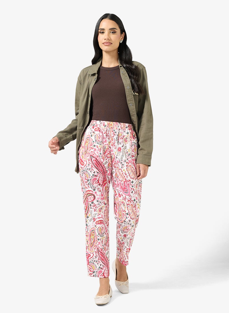 جينجر بنطلون مريح بطبعة بيزلي - Image 2