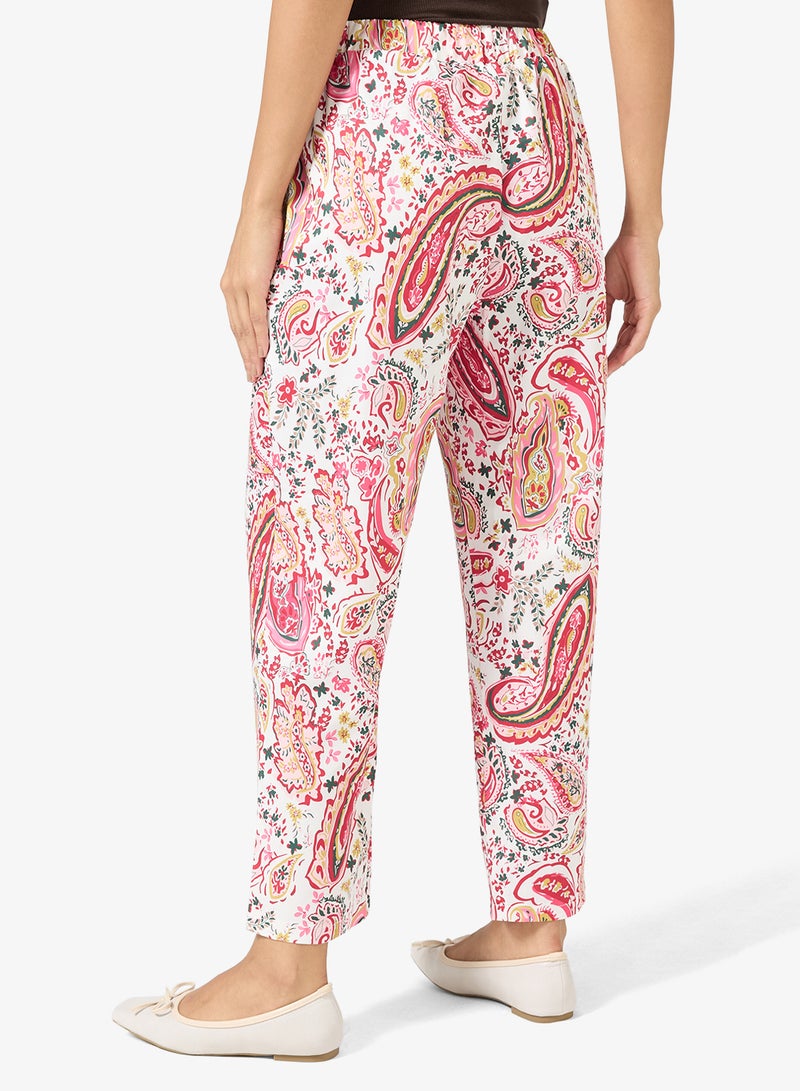 جينجر بنطلون مريح بطبعة بيزلي - Image 3