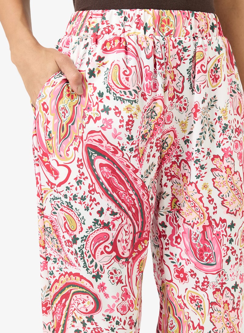 جينجر بنطلون مريح بطبعة بيزلي - Image 4