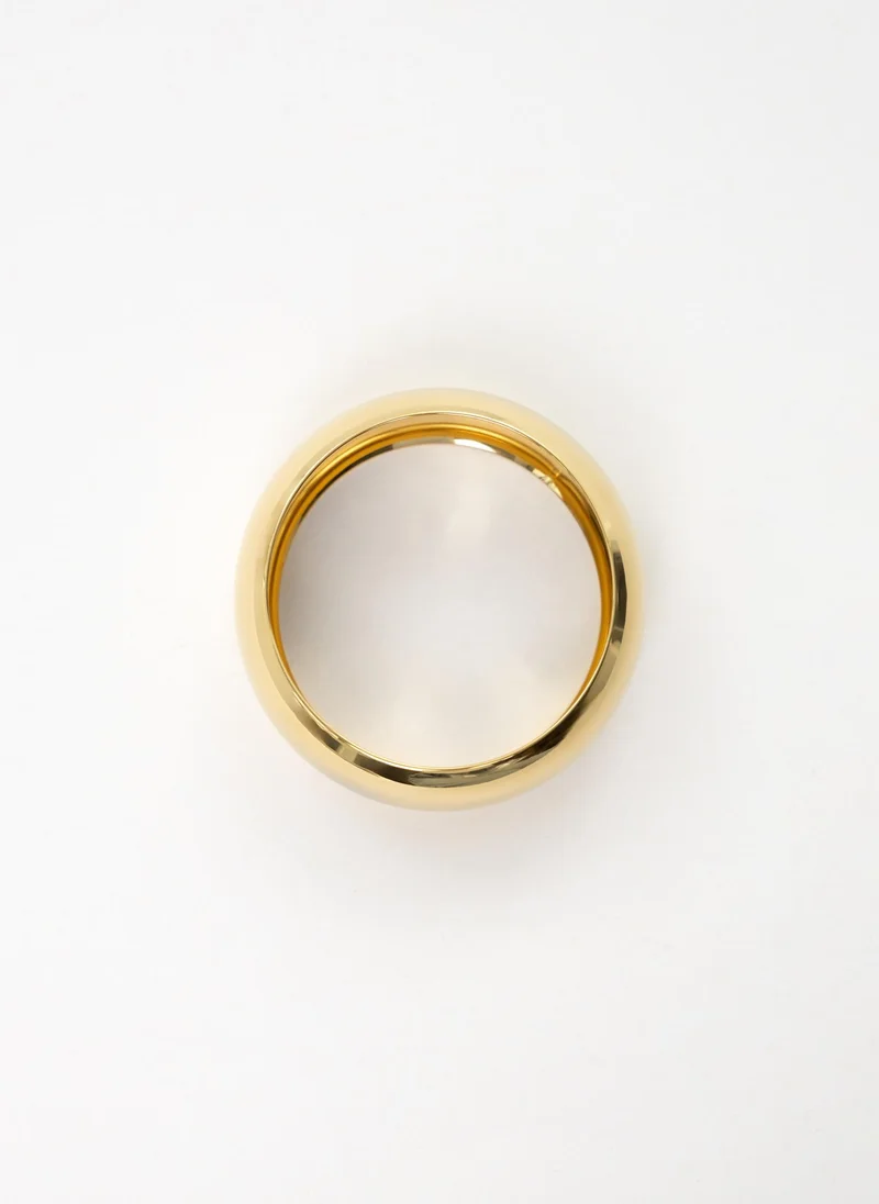Lichi  Wide round bracelet in smooth metal for Women | Best Price UAE