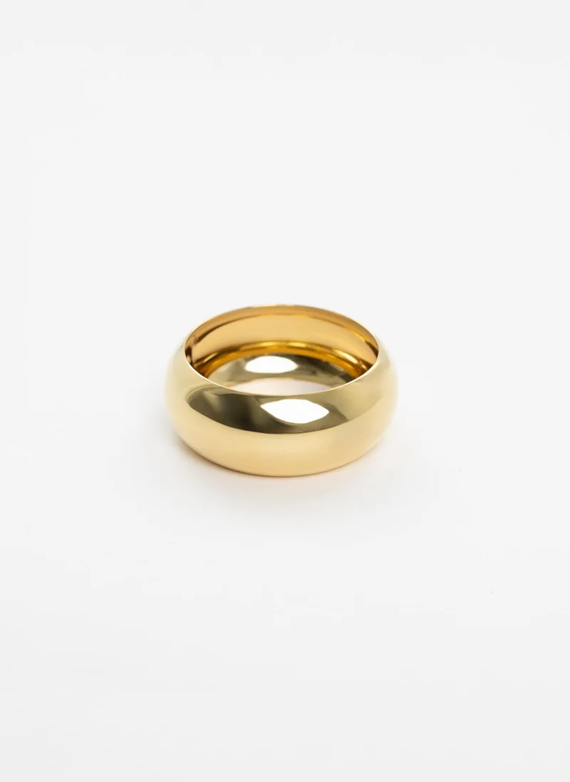 Lichi  Wide round bracelet in smooth metal for Women | Best Price UAE