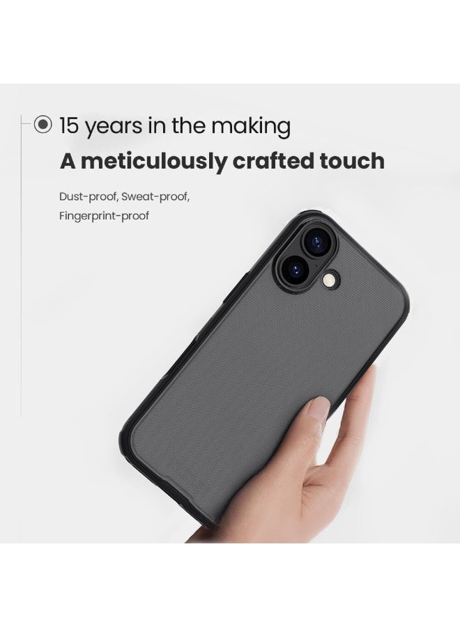 Muzz حافظة لآيفون 17 (6.3 بوصة) درع فائق التجميد برو (PC + TPU) غطاء ممتص للصدمات مع حواف مرتفعة لحماية الكاميرا بدون قطع للشعار شفاف آيفون 17 2025 أسود - Image 4