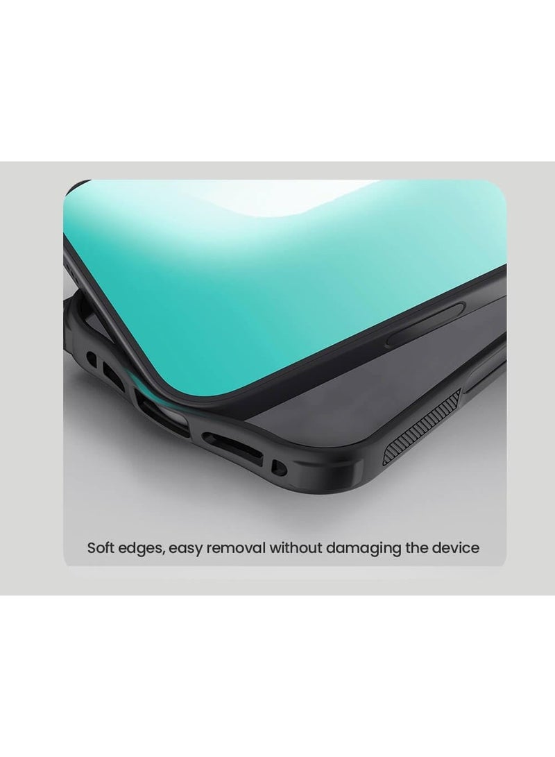 Muzz حافظة لآيفون 17 (6.3 بوصة) درع فائق التجميد برو (PC + TPU) غطاء ممتص للصدمات مع حواف مرتفعة لحماية الكاميرا بدون قطع للشعار شفاف آيفون 17 2025 أسود - Image 5