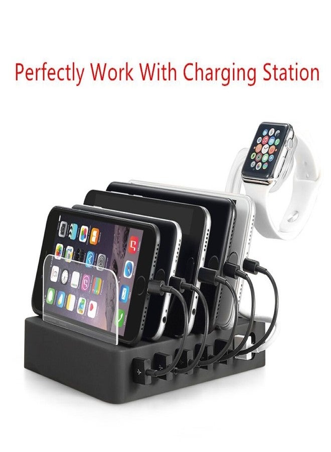 COSOOS 4 Short USB Cables (9in/23cm) Nylon Braided Fast Charging Syncing Power Cords Compatible for iPhone 14 Pro Max,14 Plus,14,13,12,11,XS,XR,X,8,iPad Air,cMini,Airpods, Pencil,Charging Station - Image 2