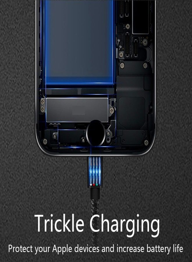 COSOOS 4 Short USB Cables (9in/23cm) Nylon Braided Fast Charging Syncing Power Cords Compatible for iPhone 14 Pro Max,14 Plus,14,13,12,11,XS,XR,X,8,iPad Air,cMini,Airpods, Pencil,Charging Station - Image 4