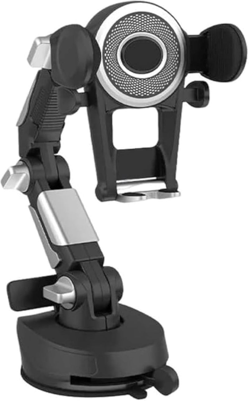 Car Phone Holder, Super Suction & Safe Driving Upgraded Car Dashboard Windshield Mount Holder, Adjustable Long Arm Suitable for All Phones with Phone Number Stand for Emergency - KaberTrade