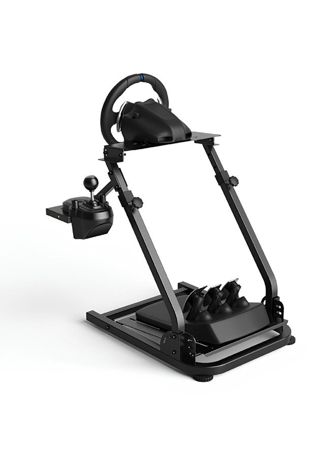 BlueFire 6008 Foldable Racing Simulator Cockpit Stand Heavy Duty Steel Frame Adjustable Steering Wheel Pedal Gear Shifter Mount Universal Compatibility Ergonomic Space Saving Design Pro Sim Racing Cockpit for PC PS5 Xbox Logitech Fanatec Thrustmaster Moza G29 G920 T300RS CSL DD Gaming Setup with Ultimate Comfort 55cm Wide Backrest 4D Armrests 120x60cm Desk Surface - Image 1