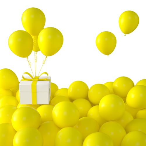 KALOR Yellow Balloons100 Pcs 5 Inch Mini Matte Latex Balloons for Balloon Garland Arch Birthday Decoration Wedding Party Baby Shower Decorations - Image 1