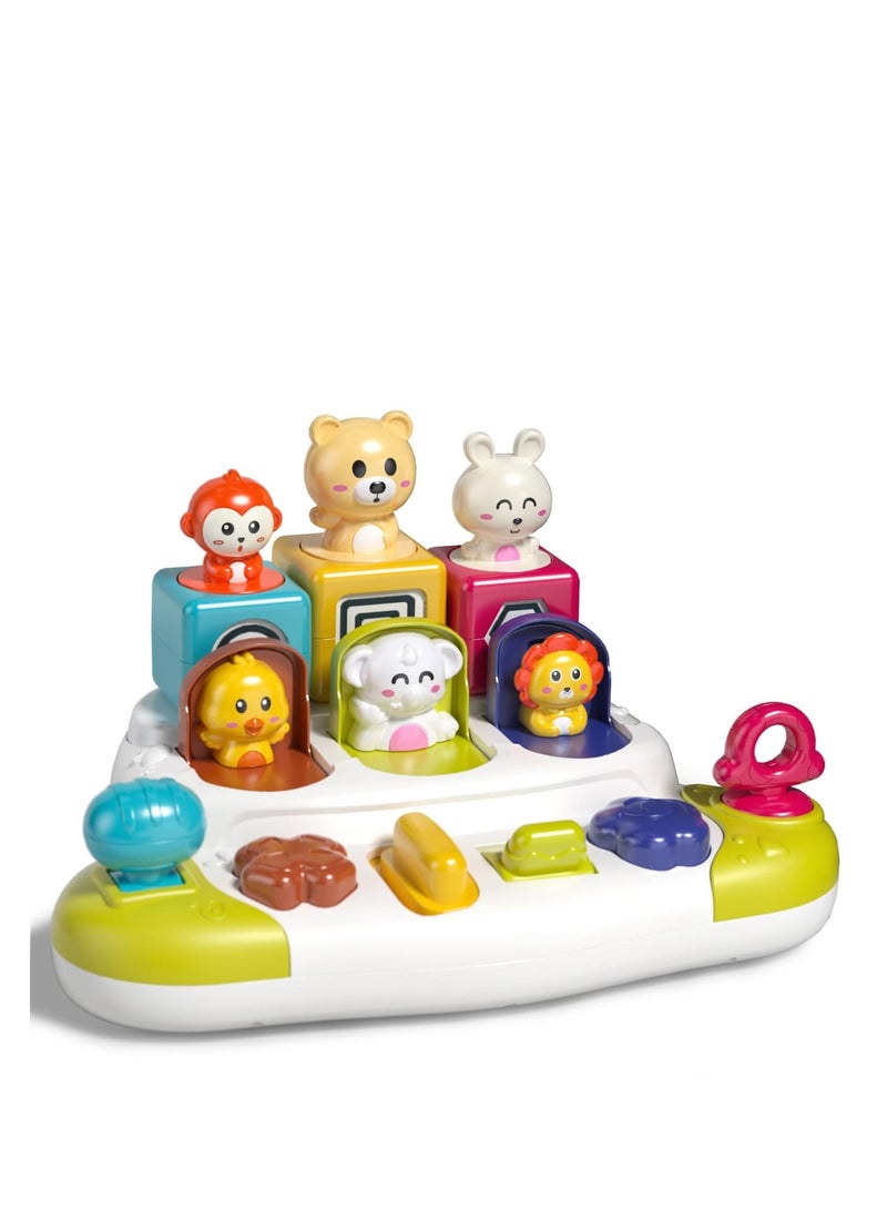 Zikra Interactive Pop-Up Toy, Learning Toy for Sorting Colors and Animals, Montessori Toy Cause and Effect Toy, Kids Gift Toy Age 1-2,  Early Learning for 9-12-18 Months Kids - Image 1