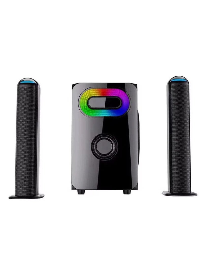 GAMMA TECH GT-7720 Soundbar with Extra Bass, Multi-Color LED, USB/SD/AUX/Optical Input, 70W - Image 1