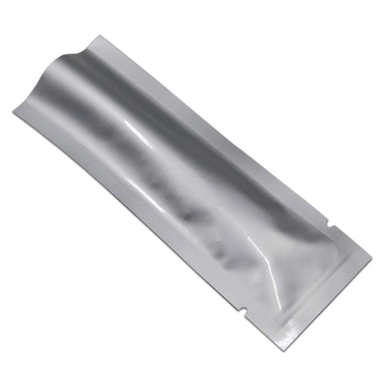 PABCK 100 Pcs 157x433 inch Inside Size 118x394 inch Coffee Food Storage Heat Sealable 334mil Mylar Pure Foil Bag Vacuum Pouch for Sampling Packaging Aluminum Foil Package