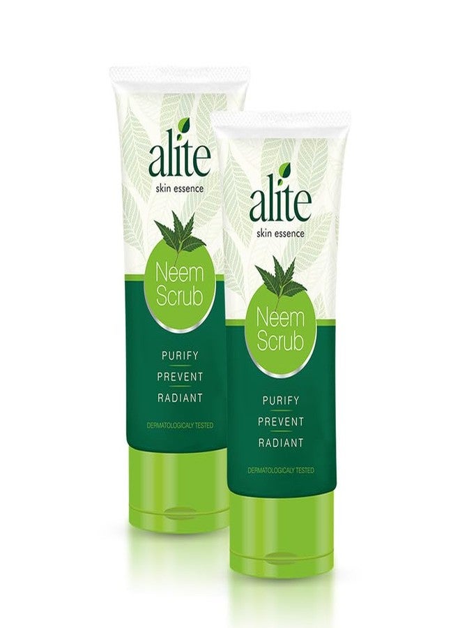 Alite Neem Scrub | Deep Cleansing & Gentle Exfoliation | Removes Dead Skin & Prevents Acne Pack of 2 (70g each) - Image 1