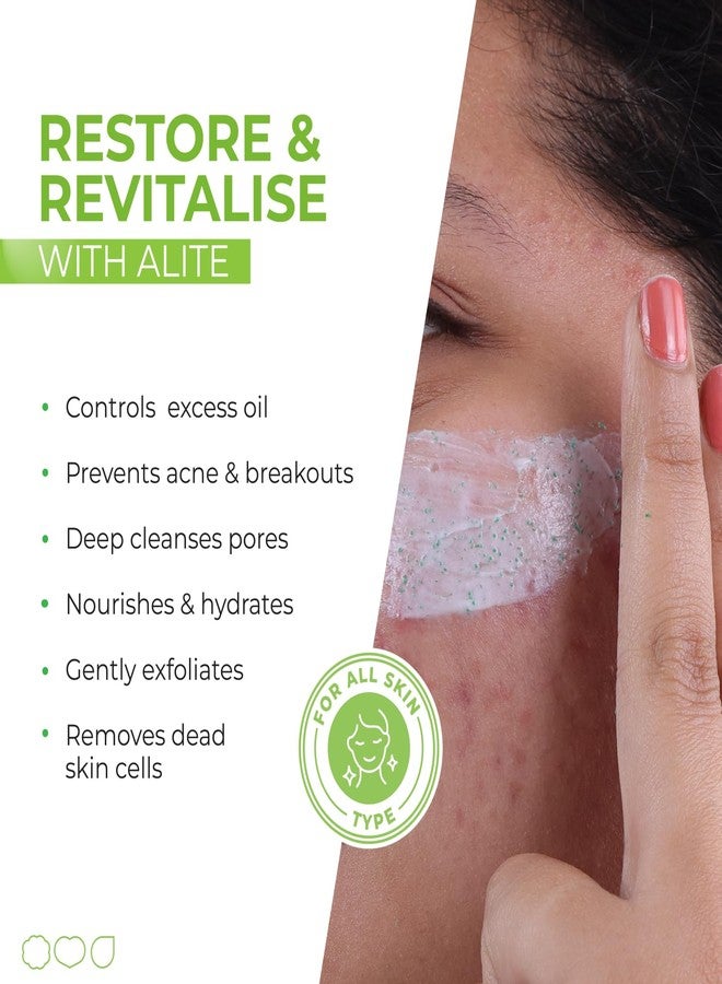 Alite Neem Scrub | Deep Cleansing & Gentle Exfoliation | Removes Dead Skin & Prevents Acne Pack of 2 (70g each) - Image 5