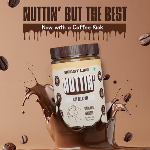 BeastLife Crunchy Coffee Peanut Butter | 24.5 G Protein | 800 gm | 100% Peanuts, High Protein | Zero Palm Oil | Non‑GMO Nut Butter | Fitness-Friendly Spread | Zero Cholesterol - Image 2