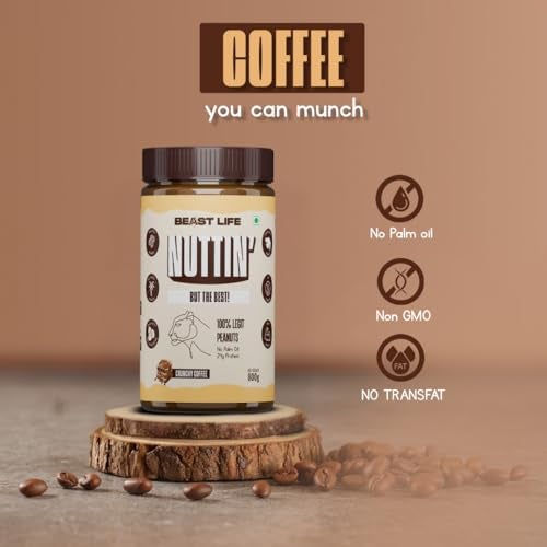 BeastLife Crunchy Coffee Peanut Butter | 24.5 G Protein | 800 gm | 100% Peanuts, High Protein | Zero Palm Oil | Non‑GMO Nut Butter | Fitness-Friendly Spread | Zero Cholesterol - Image 3