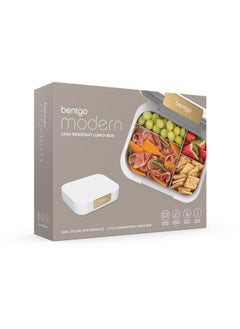 Bentgo Modern - Versatile 4 - Compartment Bento - Style Lunch Box, Leak - Resistant, Ideal For On - The - Go - Balanced Eating - Bpa Free, Matte Finish And Ergonomic Design - White  - Image 3