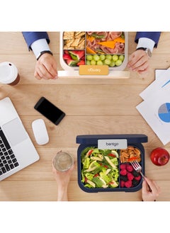 Bentgo Modern - Versatile 4 - Compartment Bento - Style Lunch Box, Leak - Resistant, Ideal For On - The - Go - Balanced Eating - Bpa Free, Matte Finish And Ergonomic Design - White  - Image 2