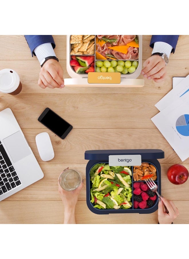 Bentgo Modern - Versatile 4 - Compartment Bento - Style Lunch Box, Leak - Resistant, Ideal For On - The - Go - Balanced Eating - Bpa Free, Matte Finish And Ergonomic Design - White  - Image 2