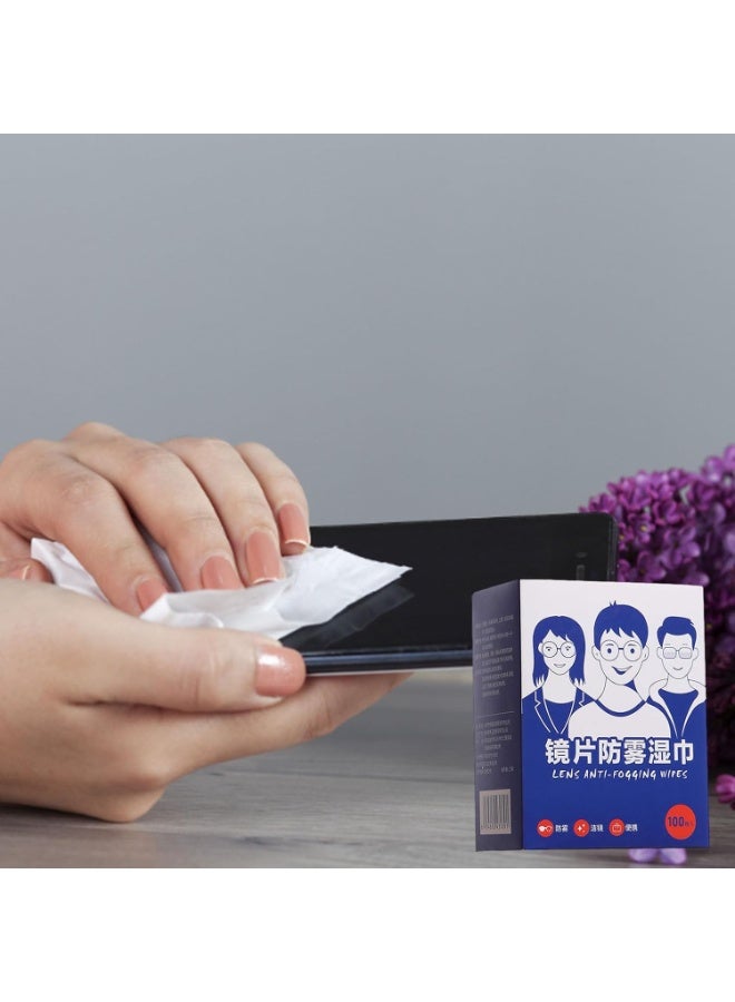 مناديل تنظيف العدسات المضادة للضباب، مبللة مسبقًا ومغلفة بشكل فردي،  المضادة للضباب مع قطعة قماش من الألياف الدقيقة لتنظيف النظارات وعدسات الكاميرا-176 - Image 4