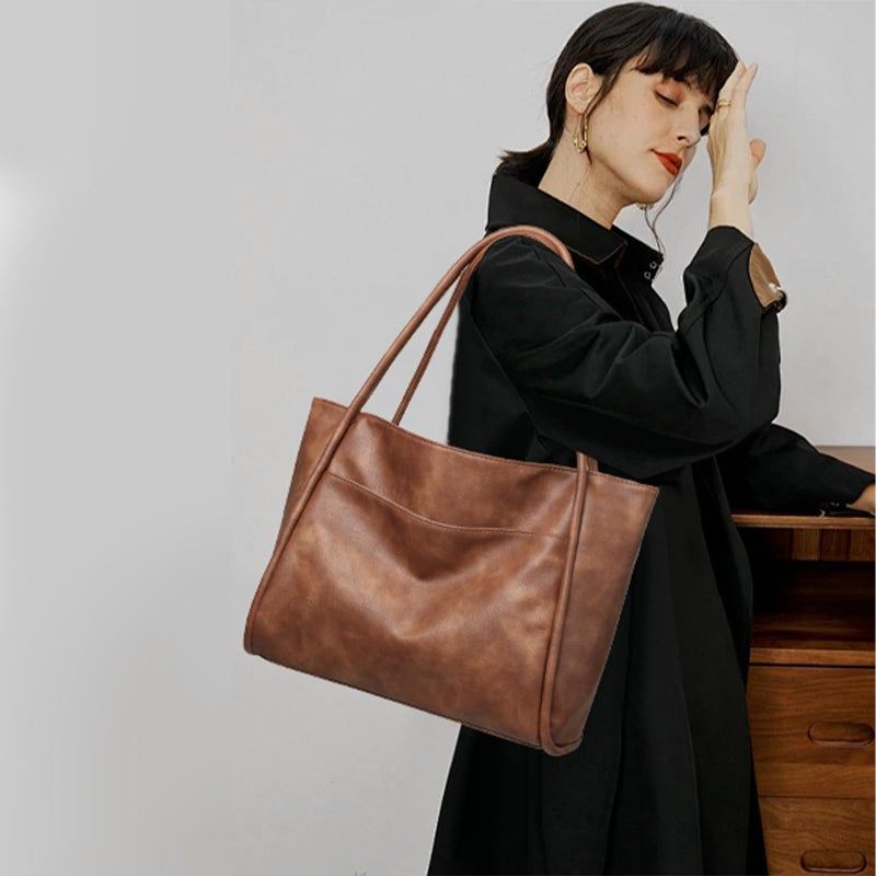 GAEKEAO Tote Bag for Women Work with Zipper Vegan Leather Ladies Travel Shoulder Bags Purses and Handbags Casual Weekender - Image 2