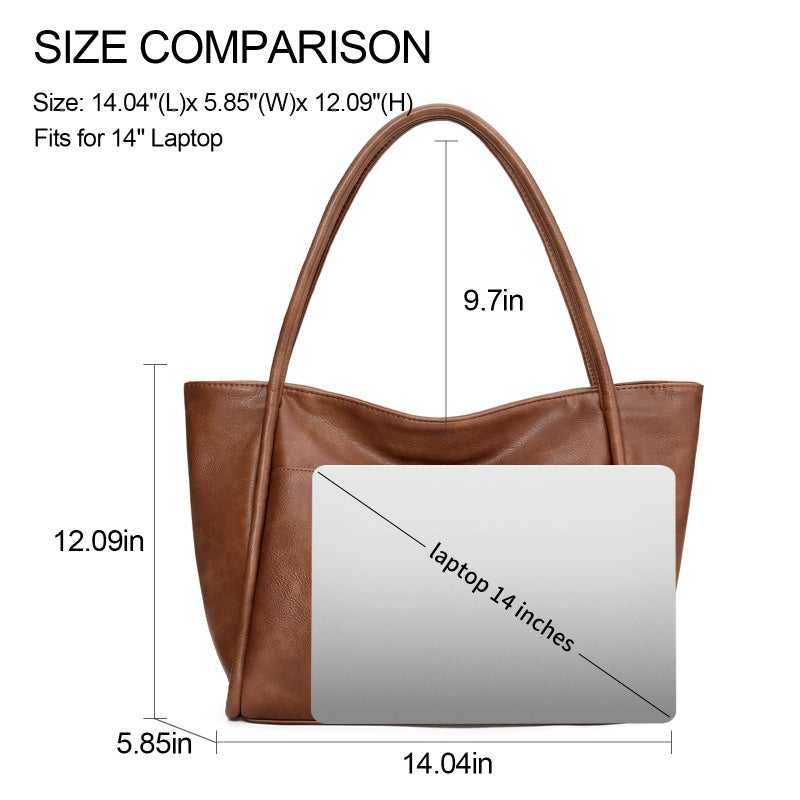 GAEKEAO Tote Bag for Women Work with Zipper Vegan Leather Ladies Travel Shoulder Bags Purses and Handbags Casual Weekender - Image 4