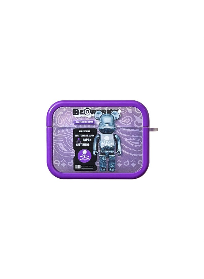 Generic - Applicable To AirPods Pro2 Earphone Cover Two-in-one Cartoon Soft Case For Apple1/2/3 Generation Wireless Bluetooth Cross-border-Color:Two-in-one Soft Shell-purple Bottom Label Bear-Model:AirPods 1/2 Generation (protective Cover) - Image 1