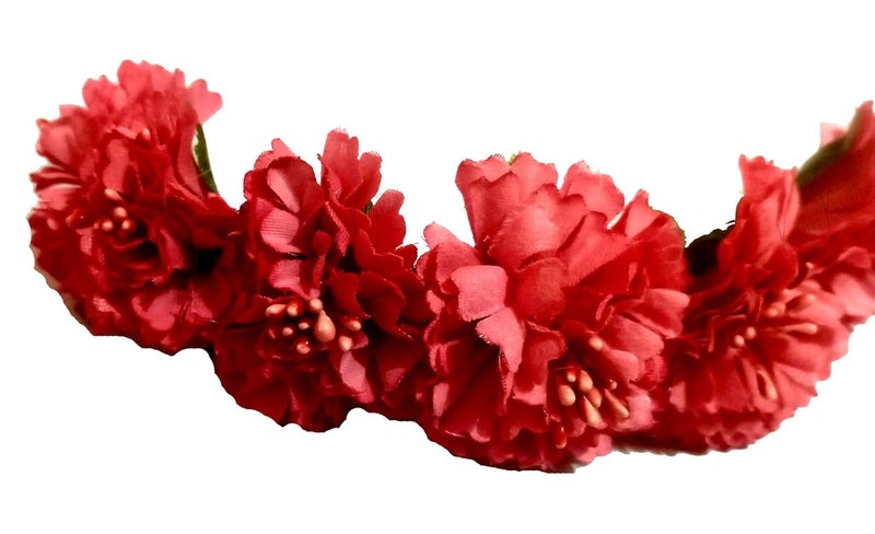 Artificial Pich Flower Bun Brooch Veni Hair Accessories - Image 1