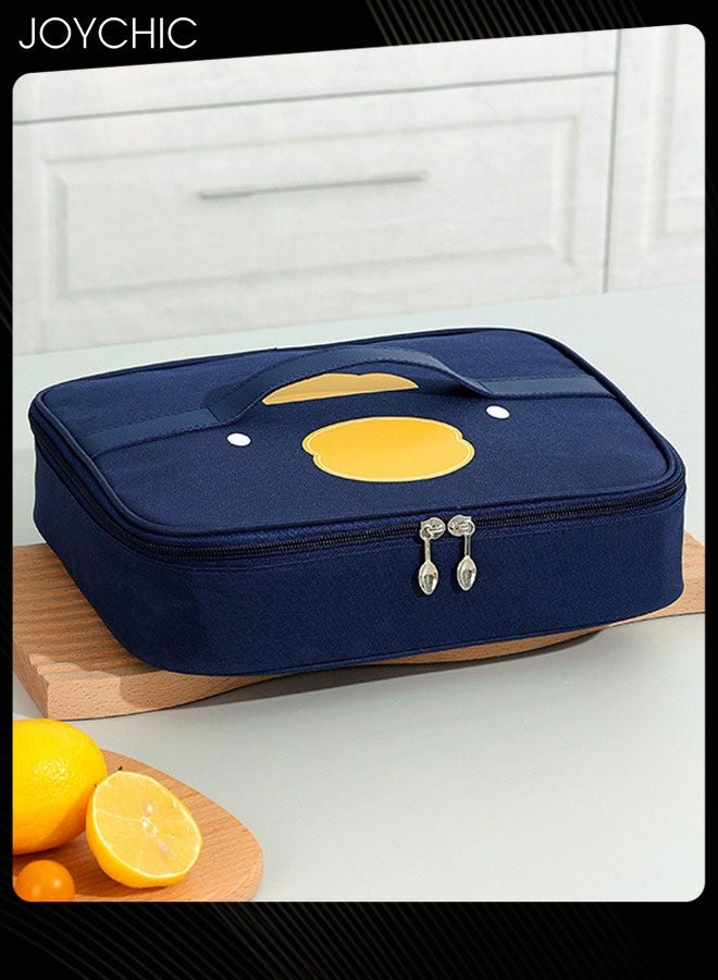 جوي شيك حقيبة عزل طعام متعددة الوظائف من أكسفورد مكونة من 3 قطع للحفاظ على الدفء والانتعاش، حقيبة غداء قابلة لإعادة الاستخدام للمدرسة والمكتب والنزهات الخارجية - Image 4